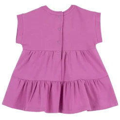 Chicco Vestito a maniche corte rosa, in cotone